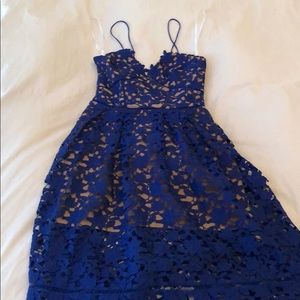 Self portrait Azaela Dress Cobalt Blue US4 NWT